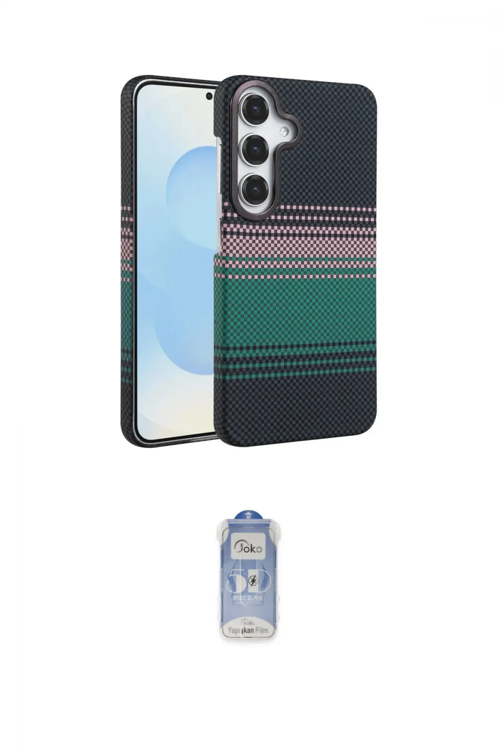 ieg™ Galaxy A25 5G Kılıf Doruk Serisi - Siyah Joko Magic 5D Cam