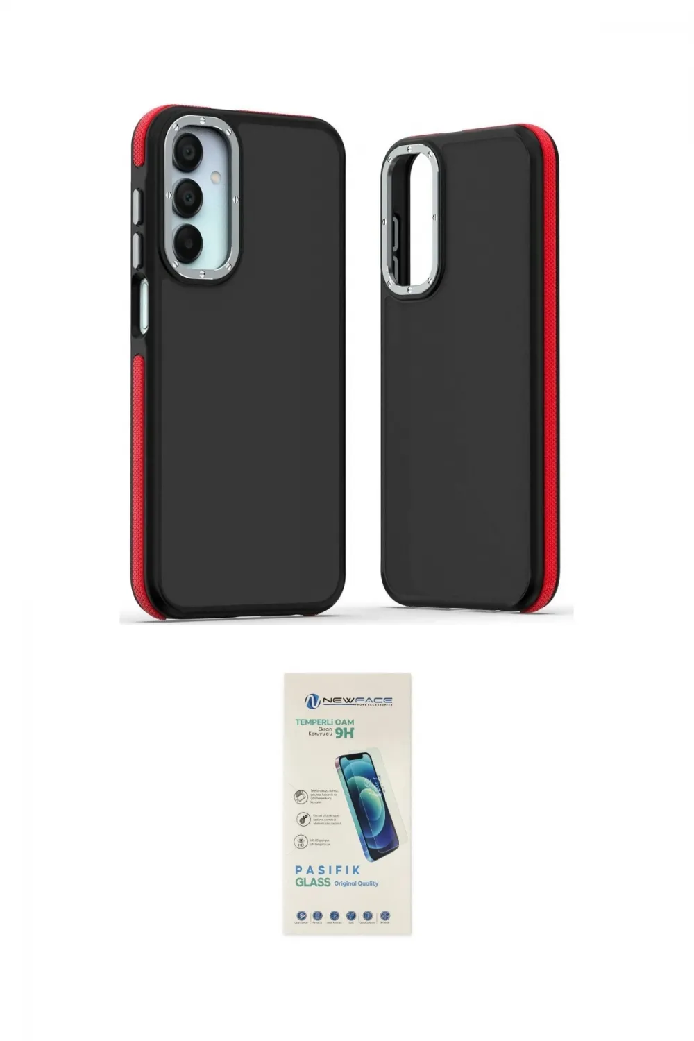 ieg™ Galaxy A25 5G Kılıf Eksen Işık - Şeffaf Pasifik Cam Ekran Koruyucu