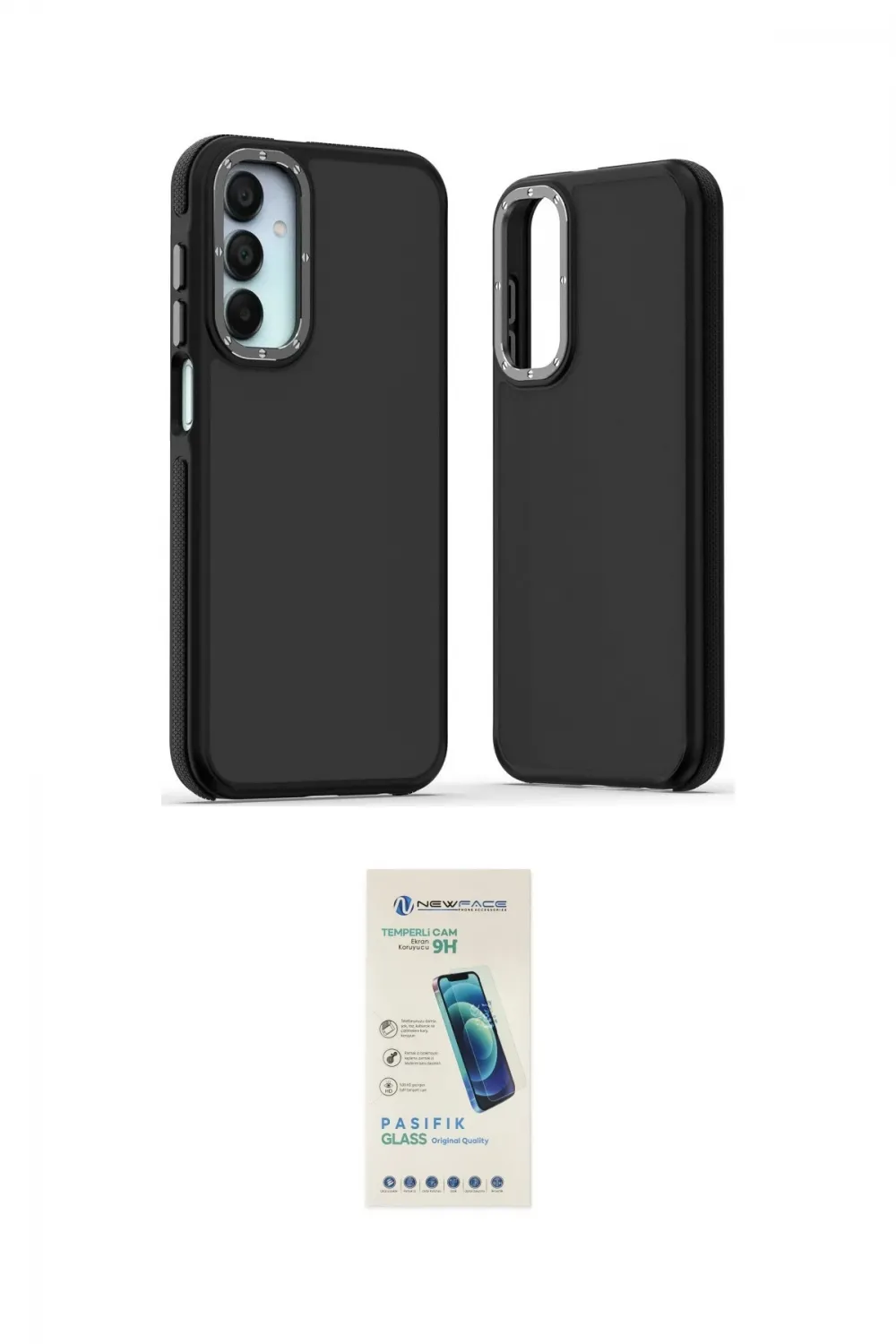 ieg™ Galaxy A25 5G Kılıf Eksen Işık - Şeffaf Pasifik Cam Ekran Koruyucu