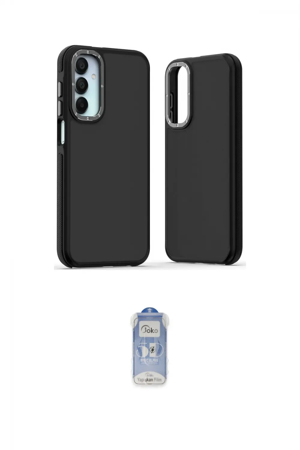 ieg™ Galaxy A25 5G Kılıf Eksen Işık - Siyah Joko Magic 5D Cam