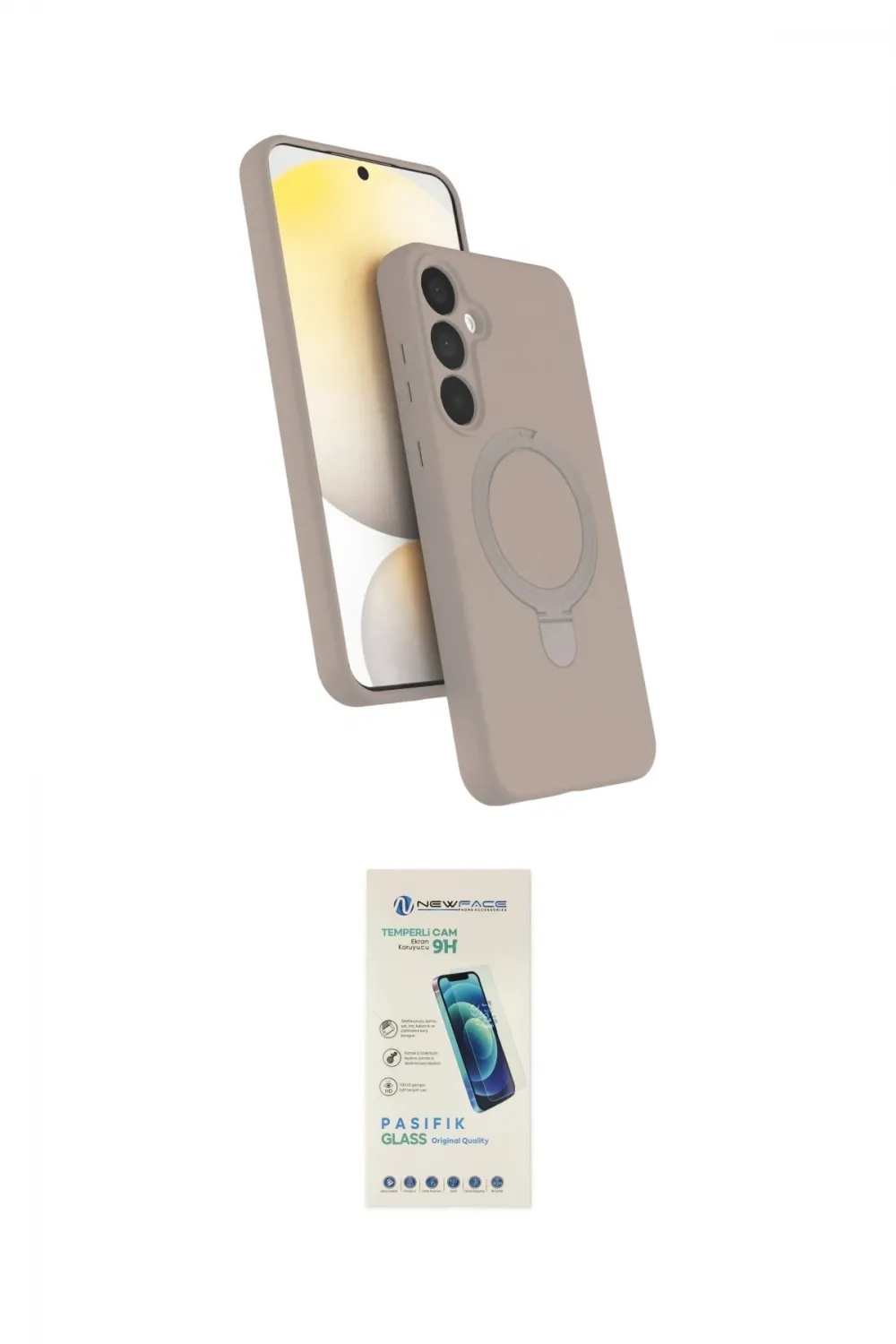ieg™ Galaxy A25 5G Kılıf İz Işık Koleksiyonu - Şeffaf Pasifik Cam Ekran Koruyucu