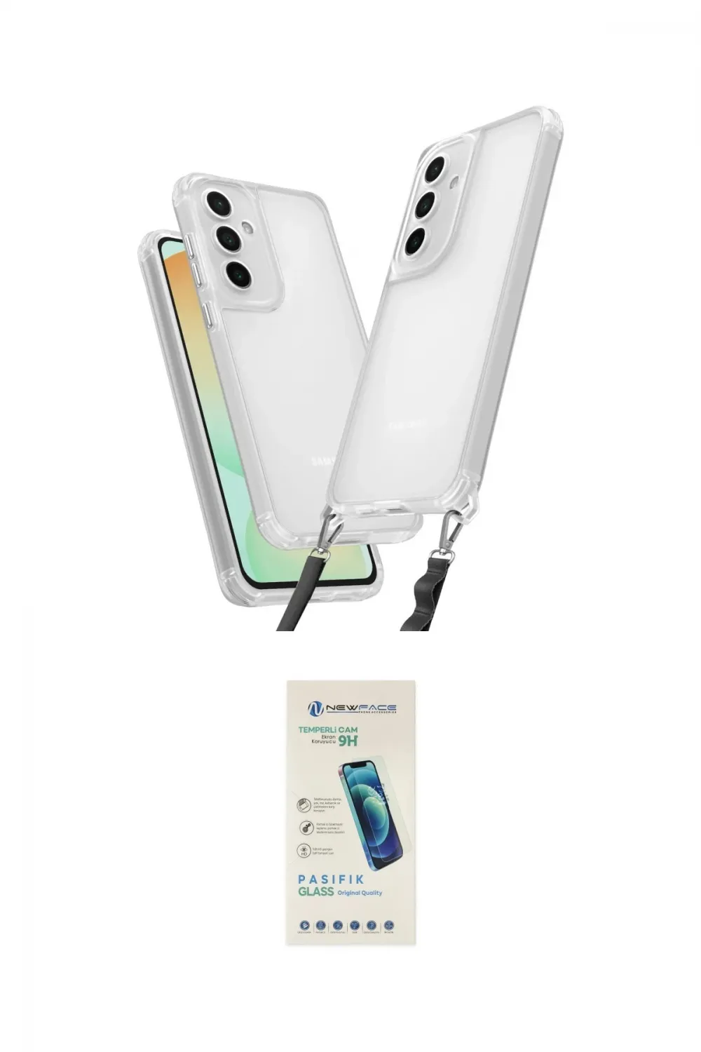 ieg™ Galaxy A25 5G Kılıf Ufuk Klasik - Şeffaf Pasifik Cam Ekran Koruyucu