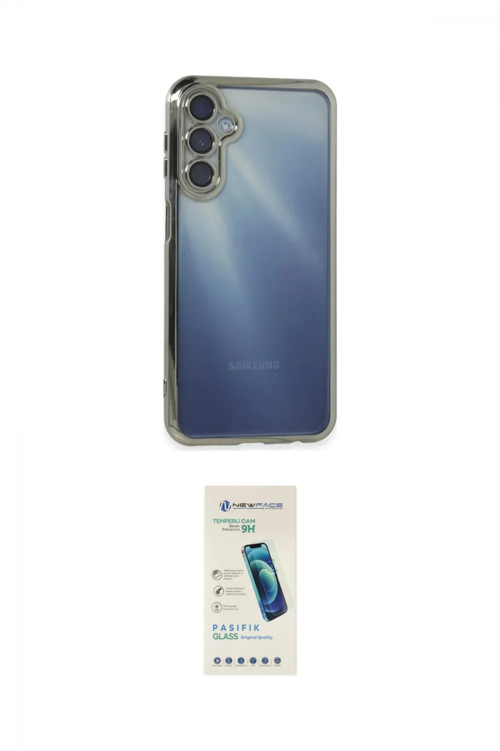 ieg™ Galaxy A25 5G Kılıf Vadi Minimal - Şeffaf Pasifik Cam Ekran Koruyucu
