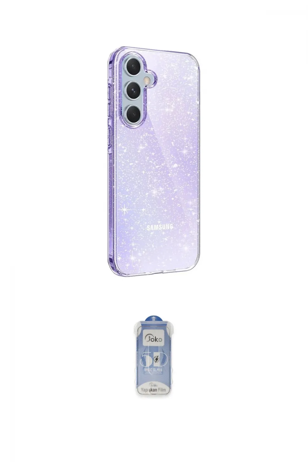 ieg™ Galaxy A25 5G Kılıf Yankı Doku Prime - Siyah Joko Magic 5D Cam