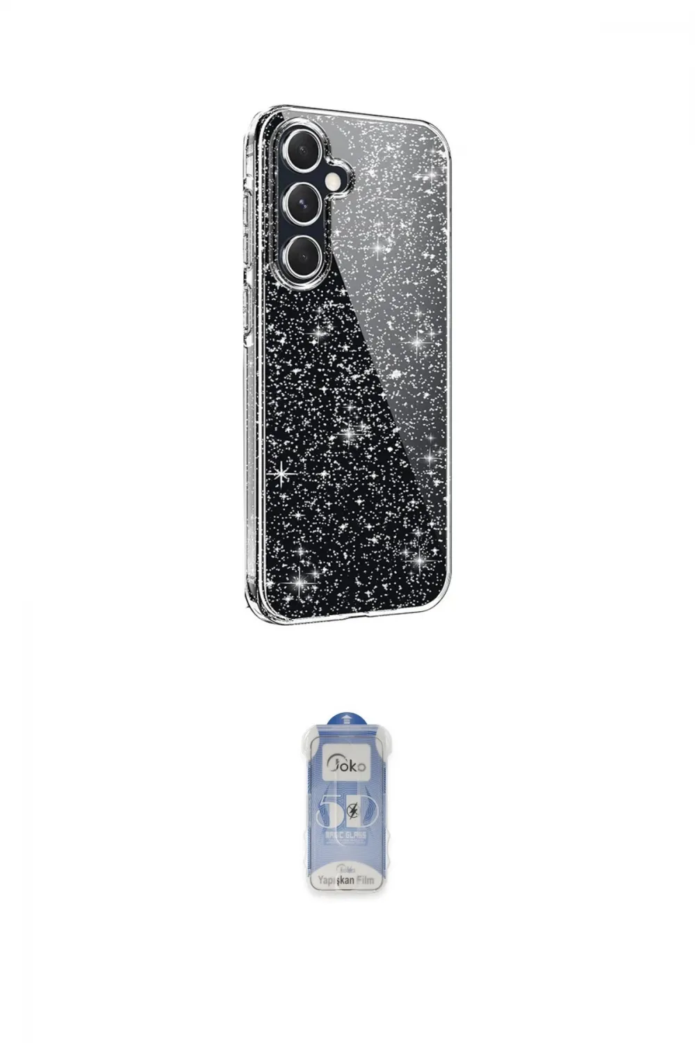 ieg™ Galaxy A25 5G Kılıf Yankı Doku Prime - Siyah Joko Magic 5D Cam
