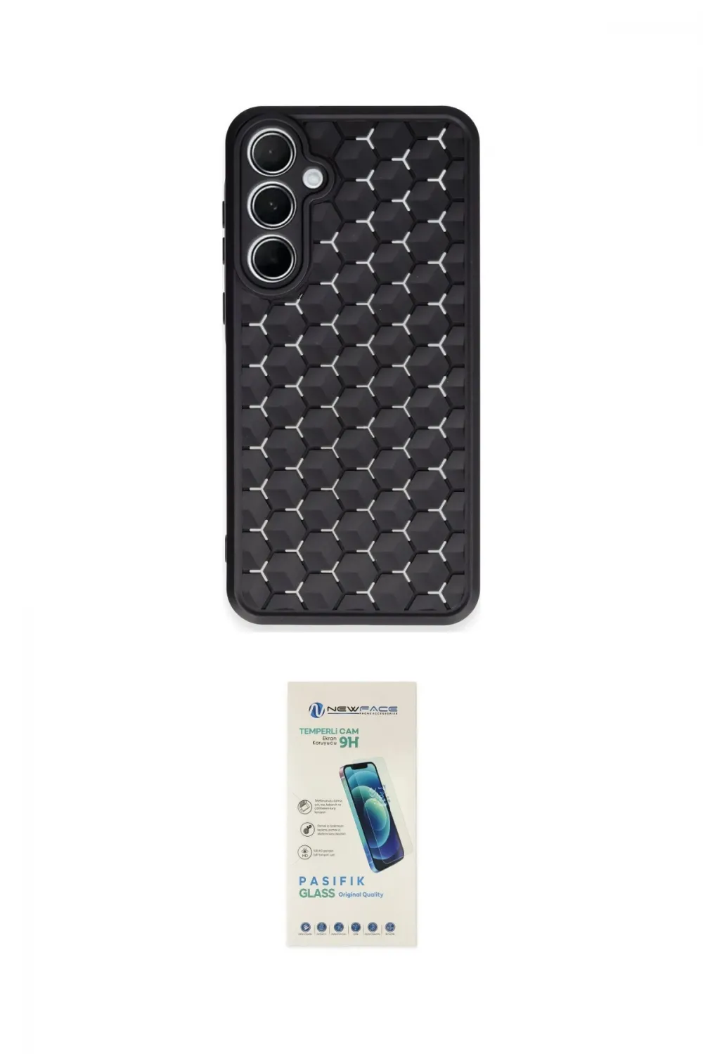 ieg™ Galaxy A25 5G Kılıf Zirve Form - Şeffaf Pasifik Cam Ekran Koruyucu