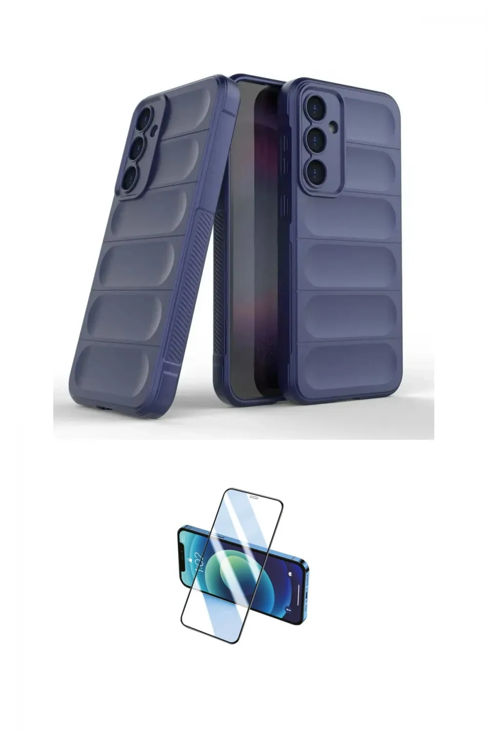 ieg™ Galaxy A26 Kılıf Atlas Koleksiyonu - Siyah 3D Antistatik Cam Ekran Koruyucu