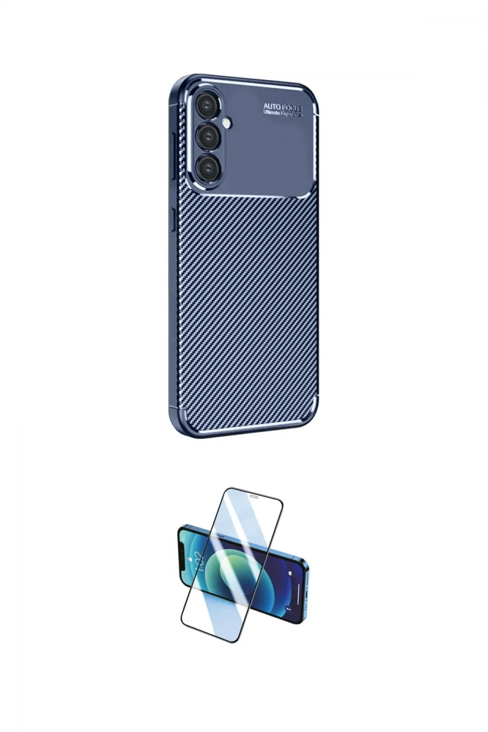 ieg™ Galaxy A26 Kılıf Eksen Form Prime - Siyah 3D Antistatik Cam Ekran Koruyucu