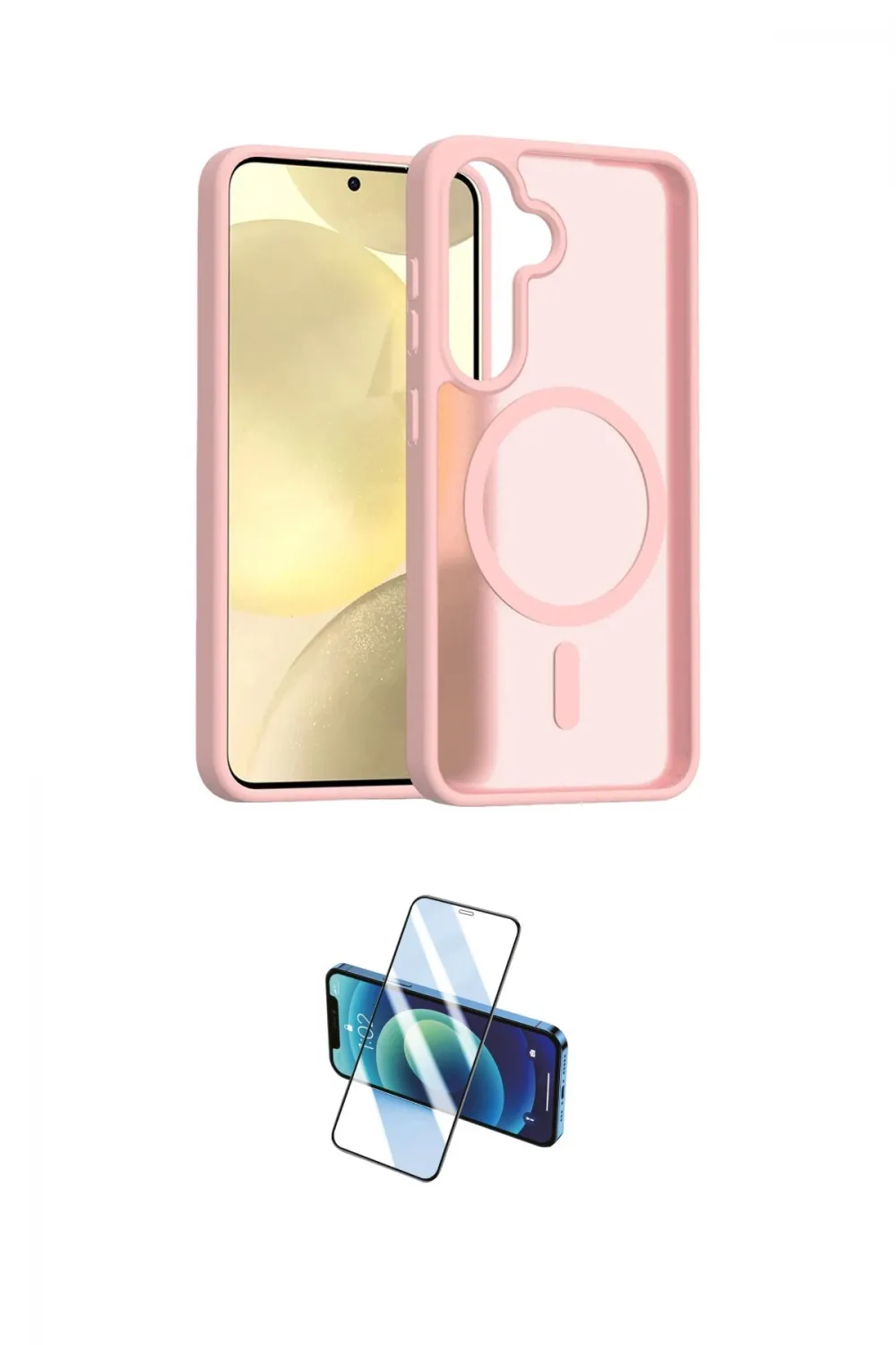 ieg™ Galaxy A26 Kılıf Siluet Minimal Prime - Siyah 3D Antistatik Cam Ekran Koruyucu