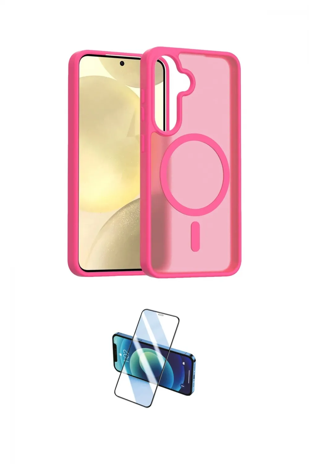 ieg™ Galaxy A26 Kılıf Siluet Minimal Prime - Siyah 3D Antistatik Cam Ekran Koruyucu