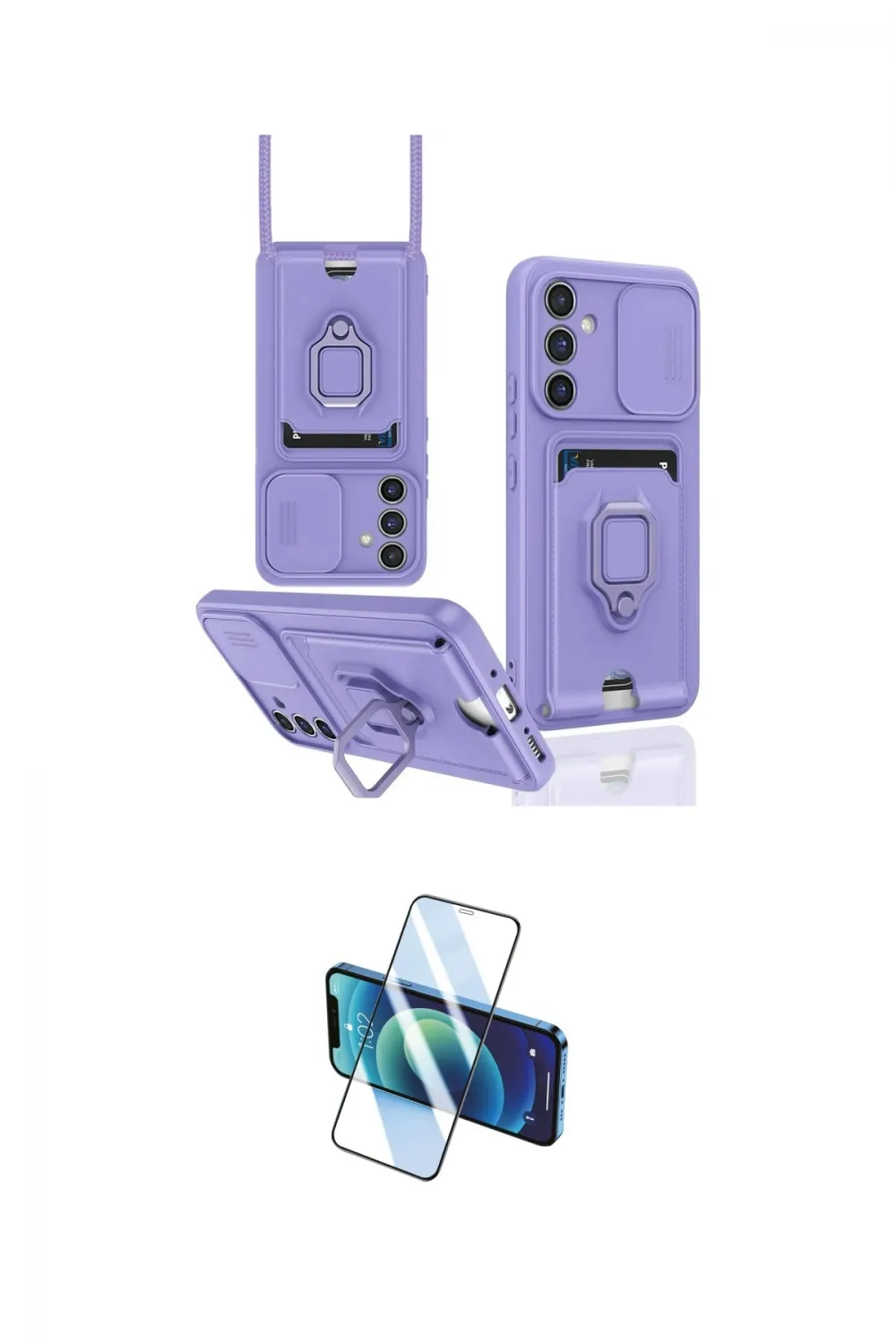 ieg™ Galaxy A26 Kılıf Vadi Form Prime - Siyah 3D Antistatik Cam Ekran Koruyucu