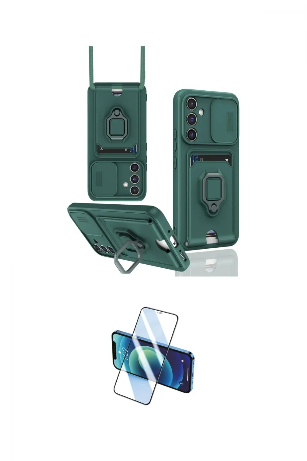 ieg™ Galaxy A26 Kılıf Vadi Form Prime - Siyah 3D Antistatik Cam Ekran Koruyucu