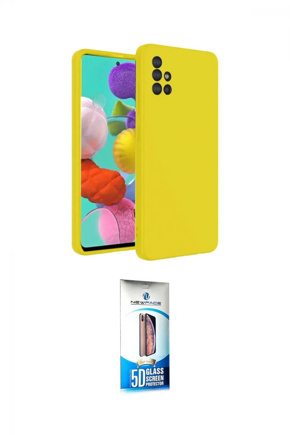 ieg™ Galaxy A31 Kılıf Ahenk Serisi - Siyah 5D Eko Cam Ekran Koruyucu