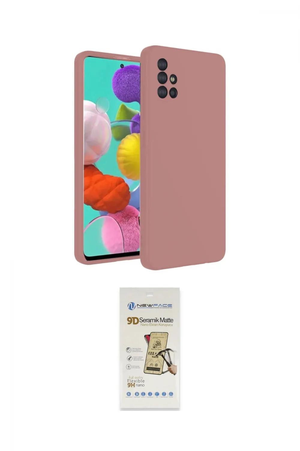 ieg™ Galaxy A31 Kılıf Ahenk Serisi - Siyah Mat Seramik Nano Ekran Koruyucu