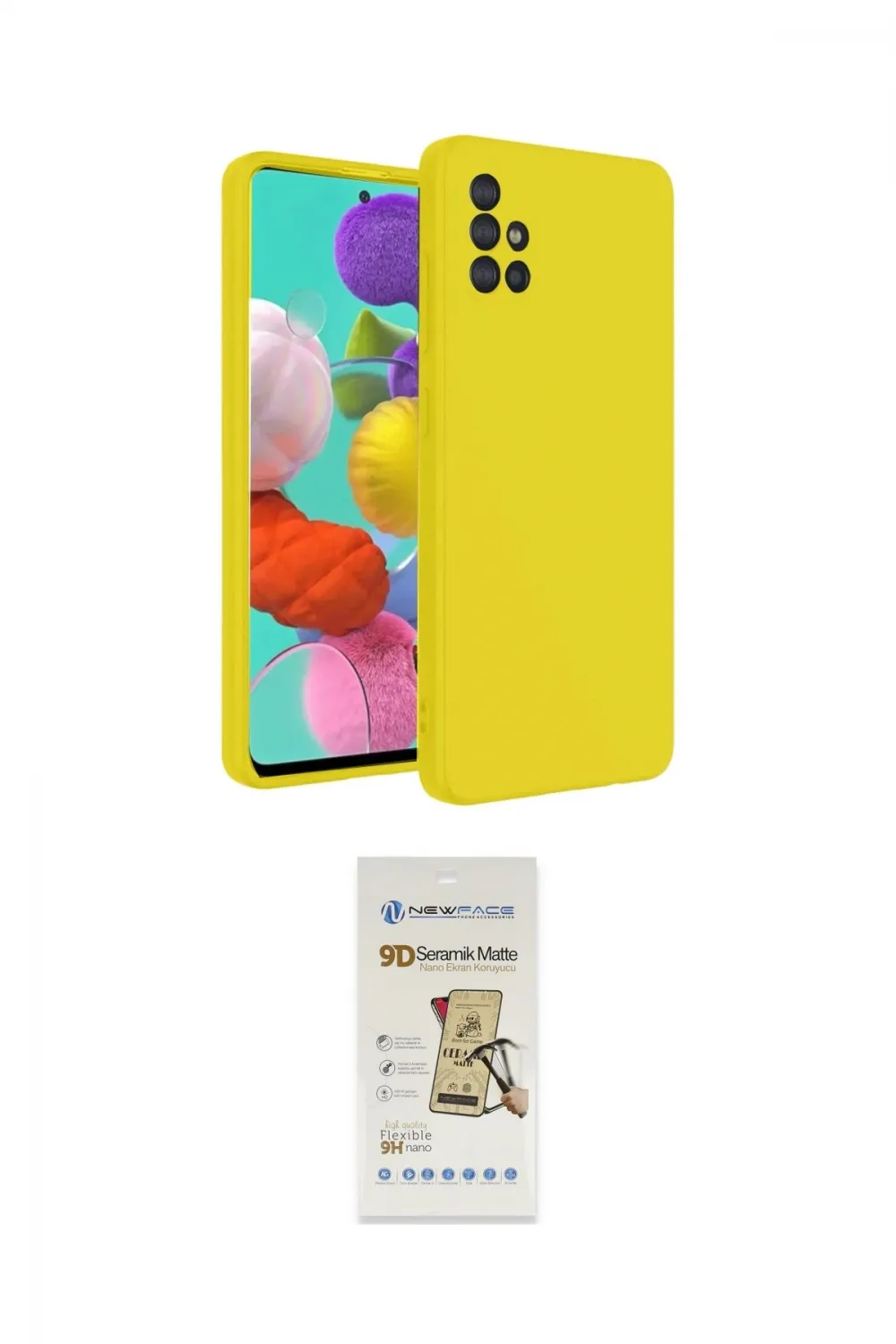 ieg™ Galaxy A31 Kılıf Ahenk Serisi - Siyah Mat Seramik Nano Ekran Koruyucu