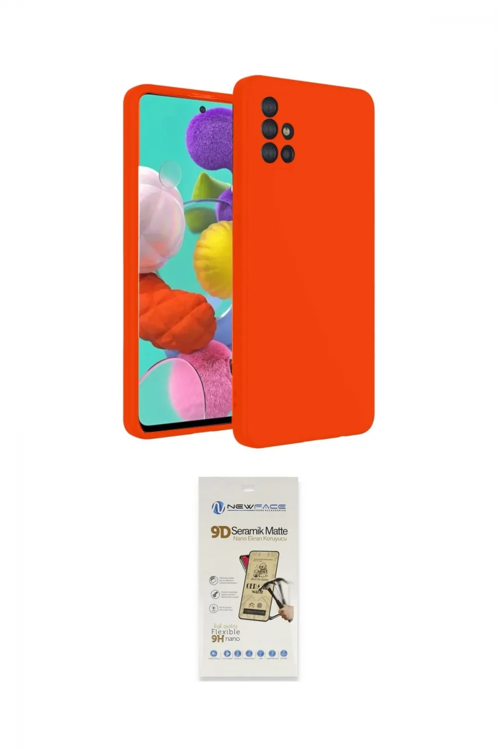 ieg™ Galaxy A31 Kılıf Ahenk Serisi - Siyah Mat Seramik Nano Ekran Koruyucu