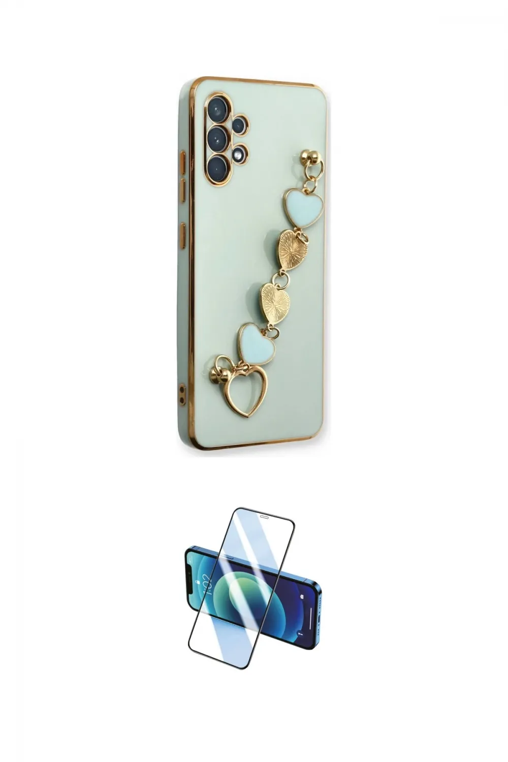 ieg™ Galaxy A32 Kılıf Nova Işık Prime - Siyah 3D Antistatik Cam Ekran Koruyucu