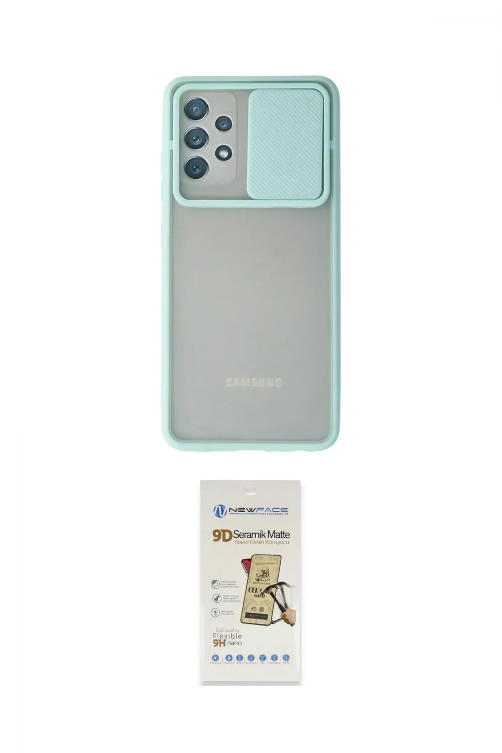 ieg™ Galaxy A32 Kılıf Vadi Çizgi - Siyah Mat Seramik Nano Ekran Koruyucu