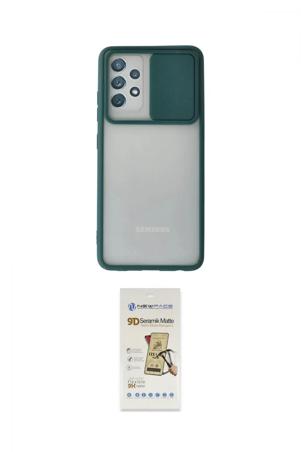 ieg™ Galaxy A32 Kılıf Vadi Çizgi - Siyah Mat Seramik Nano Ekran Koruyucu