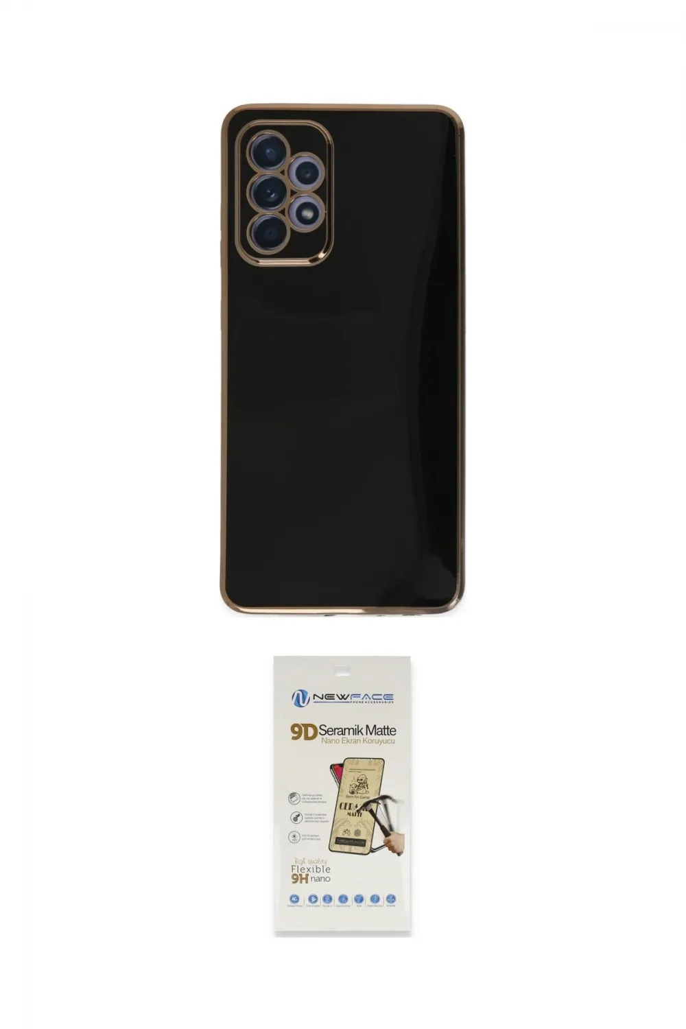 ieg™ Galaxy A32 Kılıf Yankı Serisi - Siyah Mat Seramik Nano Ekran Koruyucu