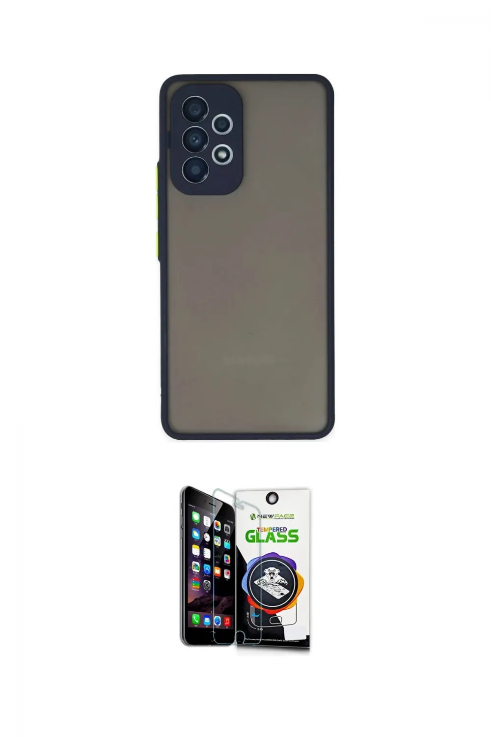 ieg™ Galaxy A33 5G Kılıf Ahenk Çizgi Serisi - Şeffaf Temperli Cam Ekran Koruyucu
