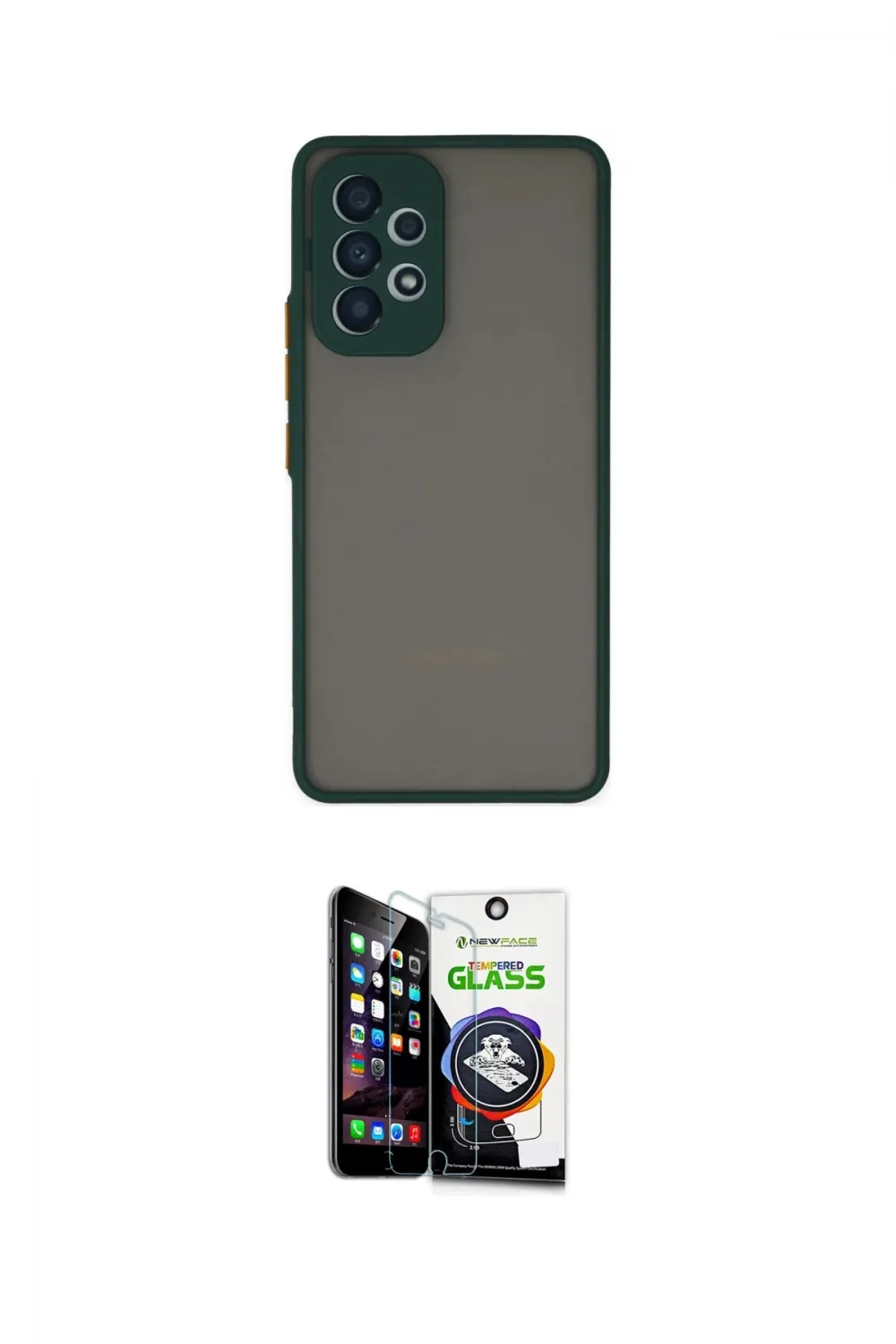 ieg™ Galaxy A33 5G Kılıf Ahenk Çizgi Serisi - Şeffaf Temperli Cam Ekran Koruyucu