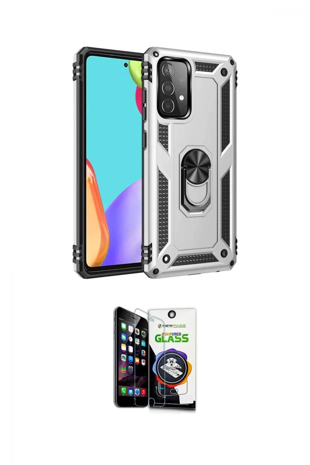 ieg™ Galaxy A33 5G Kılıf Ahenk Klasik Koleksiyonu - Şeffaf Temperli Cam Ekran Koruyucu