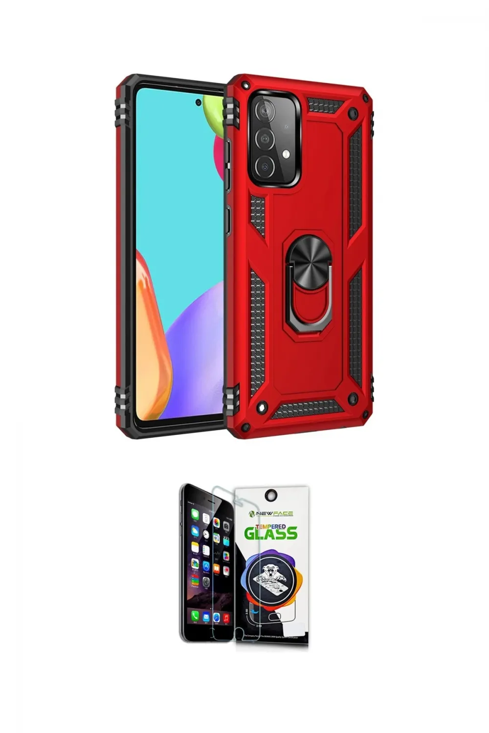 ieg™ Galaxy A33 5G Kılıf Ahenk Klasik Koleksiyonu - Şeffaf Temperli Cam Ekran Koruyucu