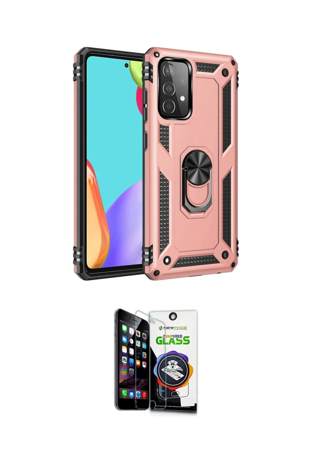 ieg™ Galaxy A33 5G Kılıf Ahenk Klasik Koleksiyonu - Şeffaf Temperli Cam Ekran Koruyucu
