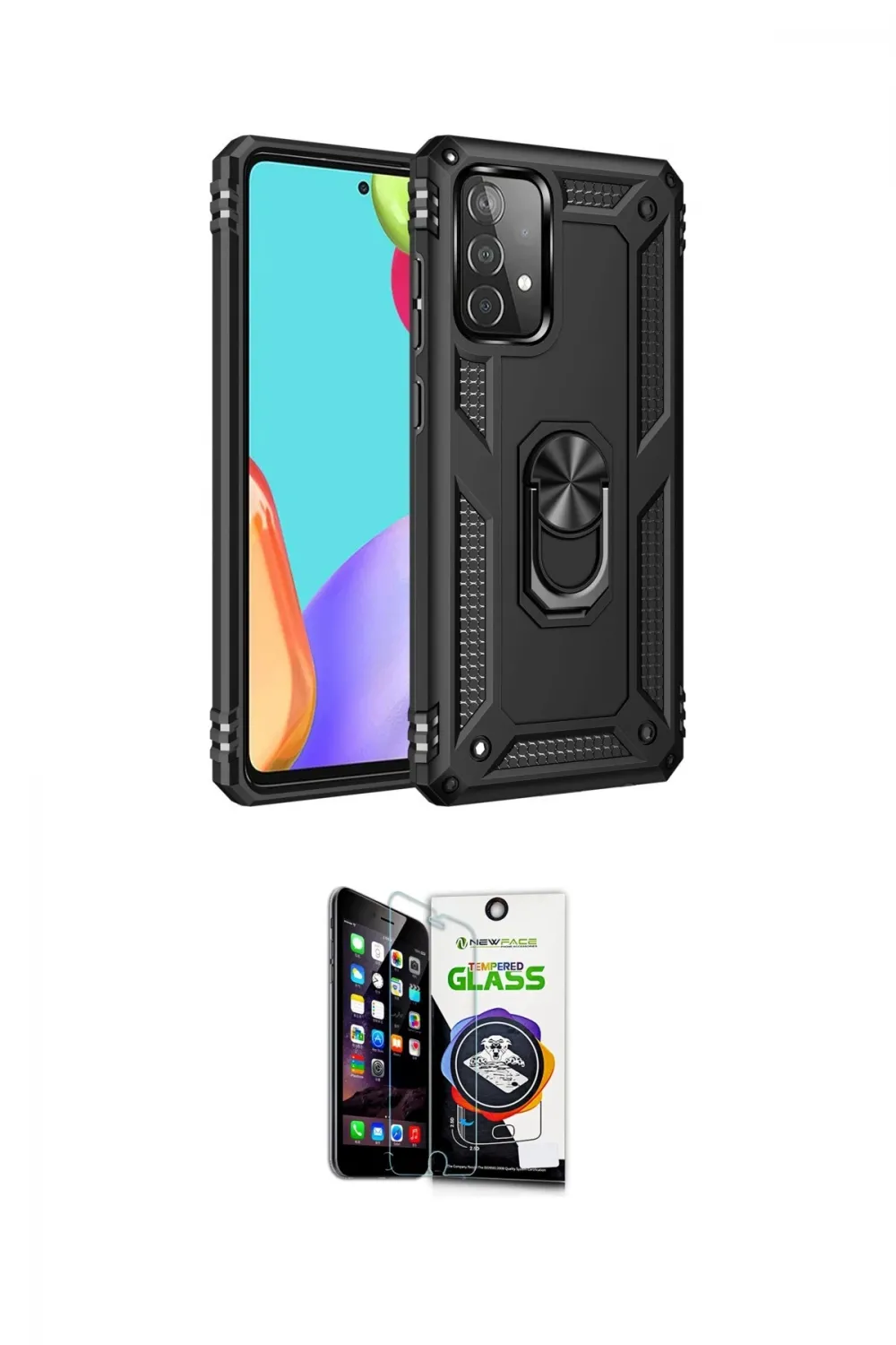 ieg™ Galaxy A33 5G Kılıf Ahenk Klasik Koleksiyonu - Şeffaf Temperli Cam Ekran Koruyucu