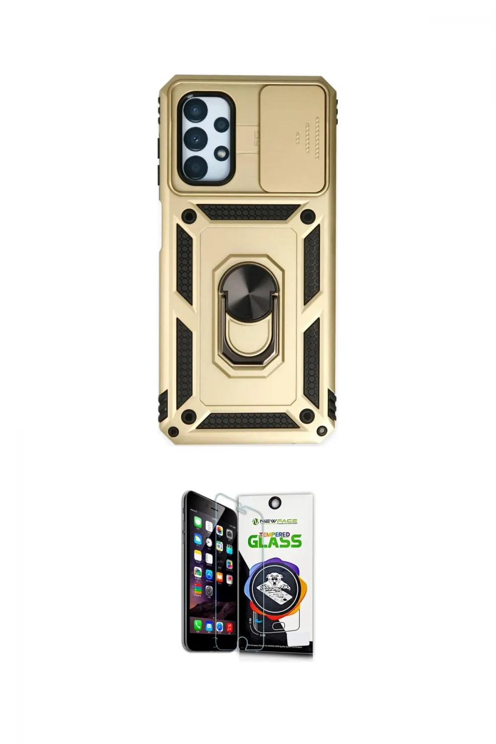 ieg™ Galaxy A33 5G Kılıf Ahenk Klasik - Şeffaf Temperli Cam Ekran Koruyucu
