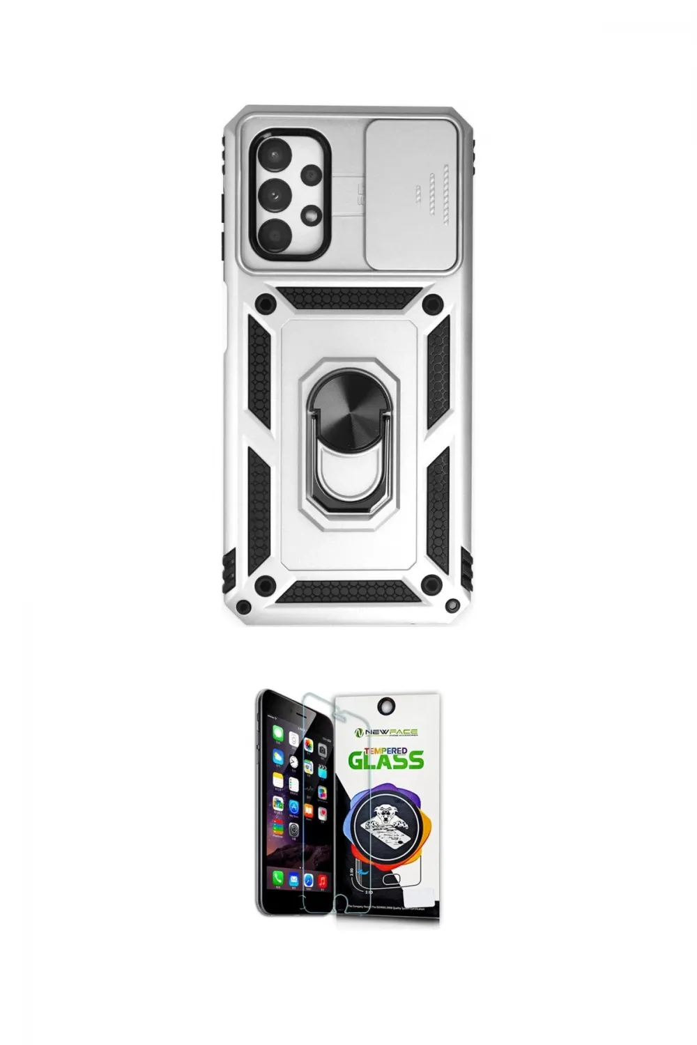 ieg™ Galaxy A33 5G Kılıf Ahenk Klasik - Şeffaf Temperli Cam Ekran Koruyucu