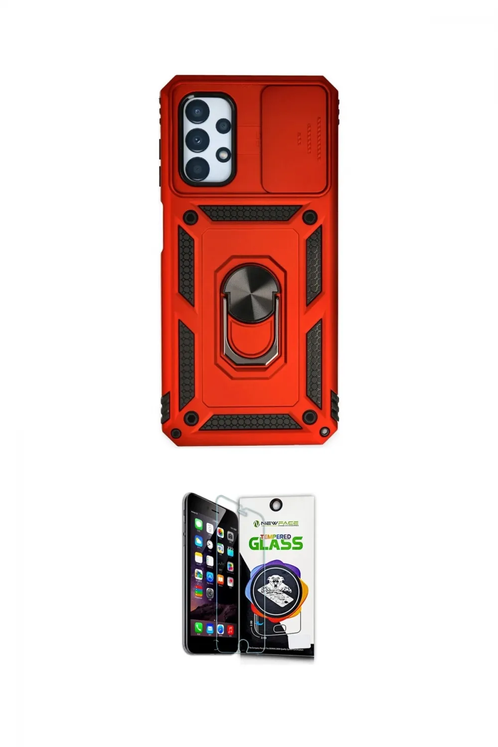 ieg™ Galaxy A33 5G Kılıf Ahenk Klasik - Şeffaf Temperli Cam Ekran Koruyucu