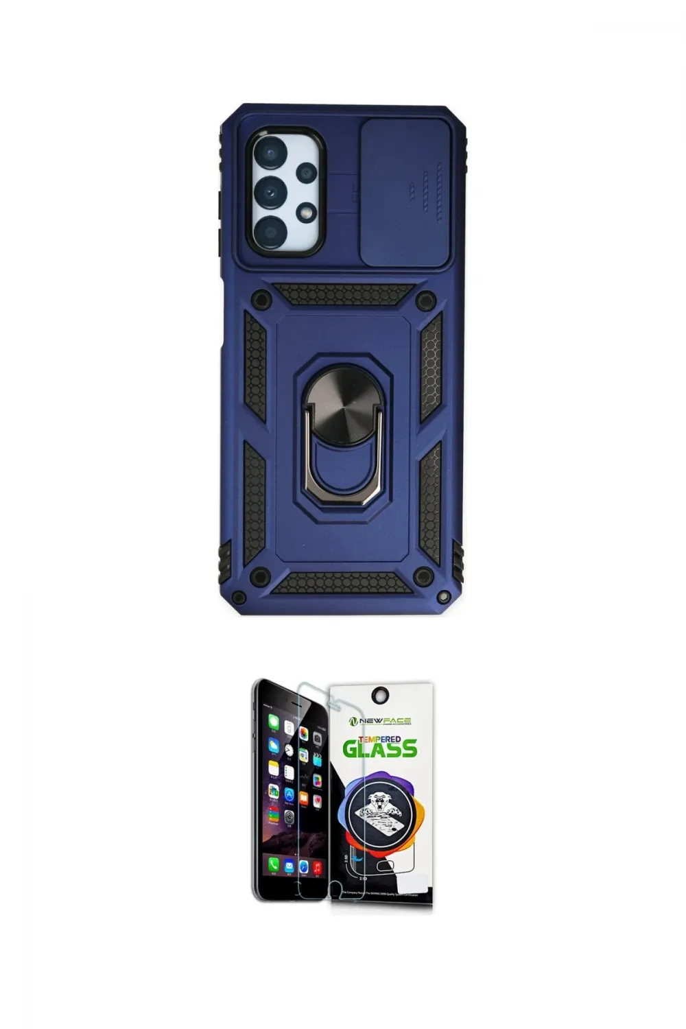 ieg™ Galaxy A33 5G Kılıf Ahenk Klasik - Şeffaf Temperli Cam Ekran Koruyucu