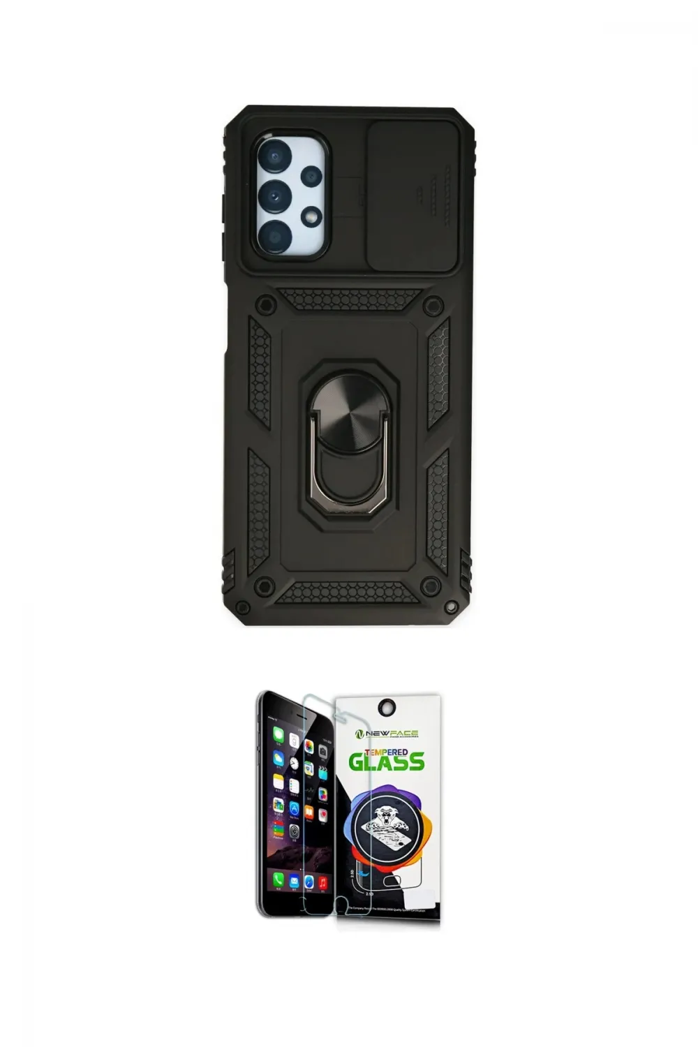 ieg™ Galaxy A33 5G Kılıf Ahenk Klasik - Şeffaf Temperli Cam Ekran Koruyucu