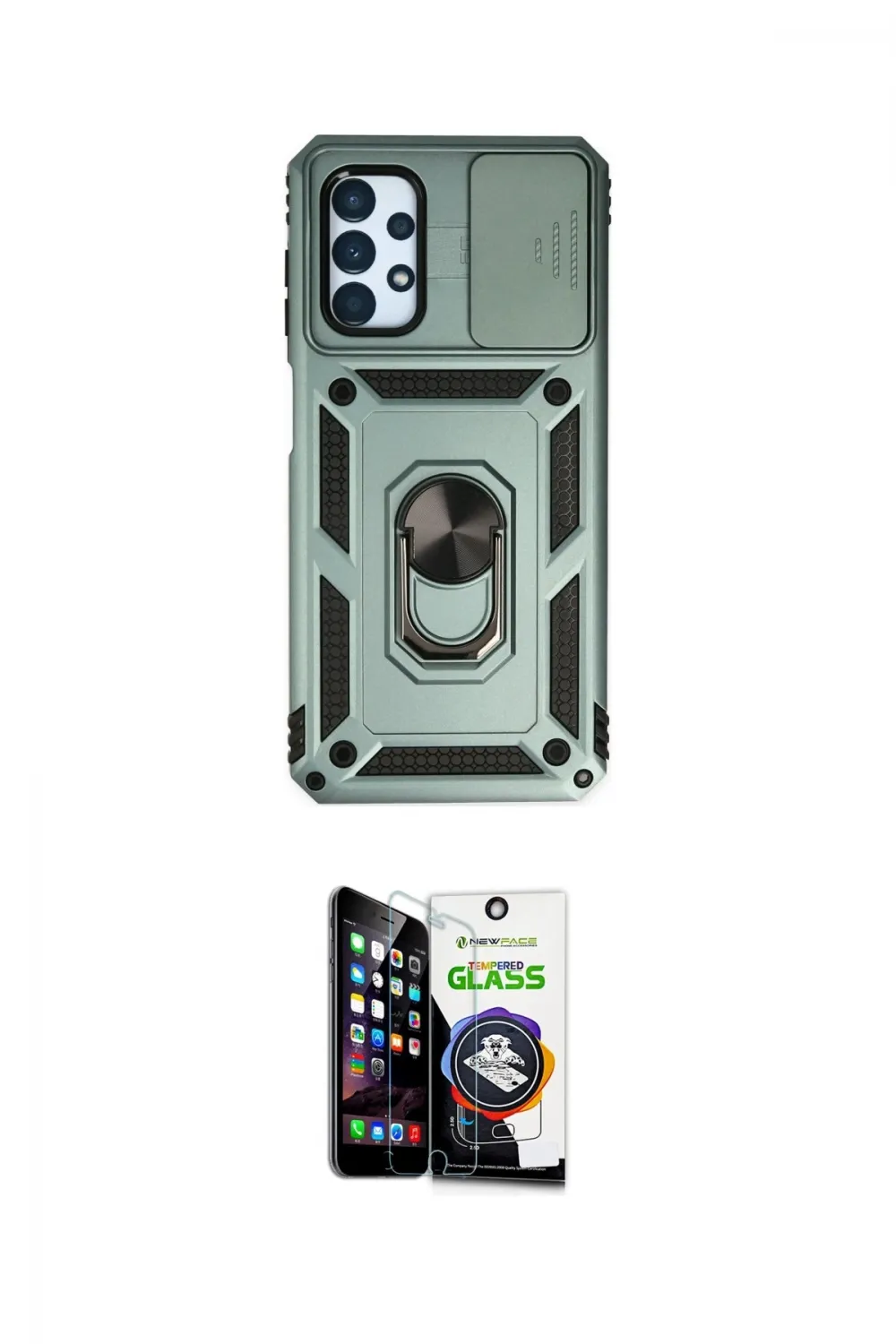 ieg™ Galaxy A33 5G Kılıf Ahenk Klasik - Şeffaf Temperli Cam Ekran Koruyucu