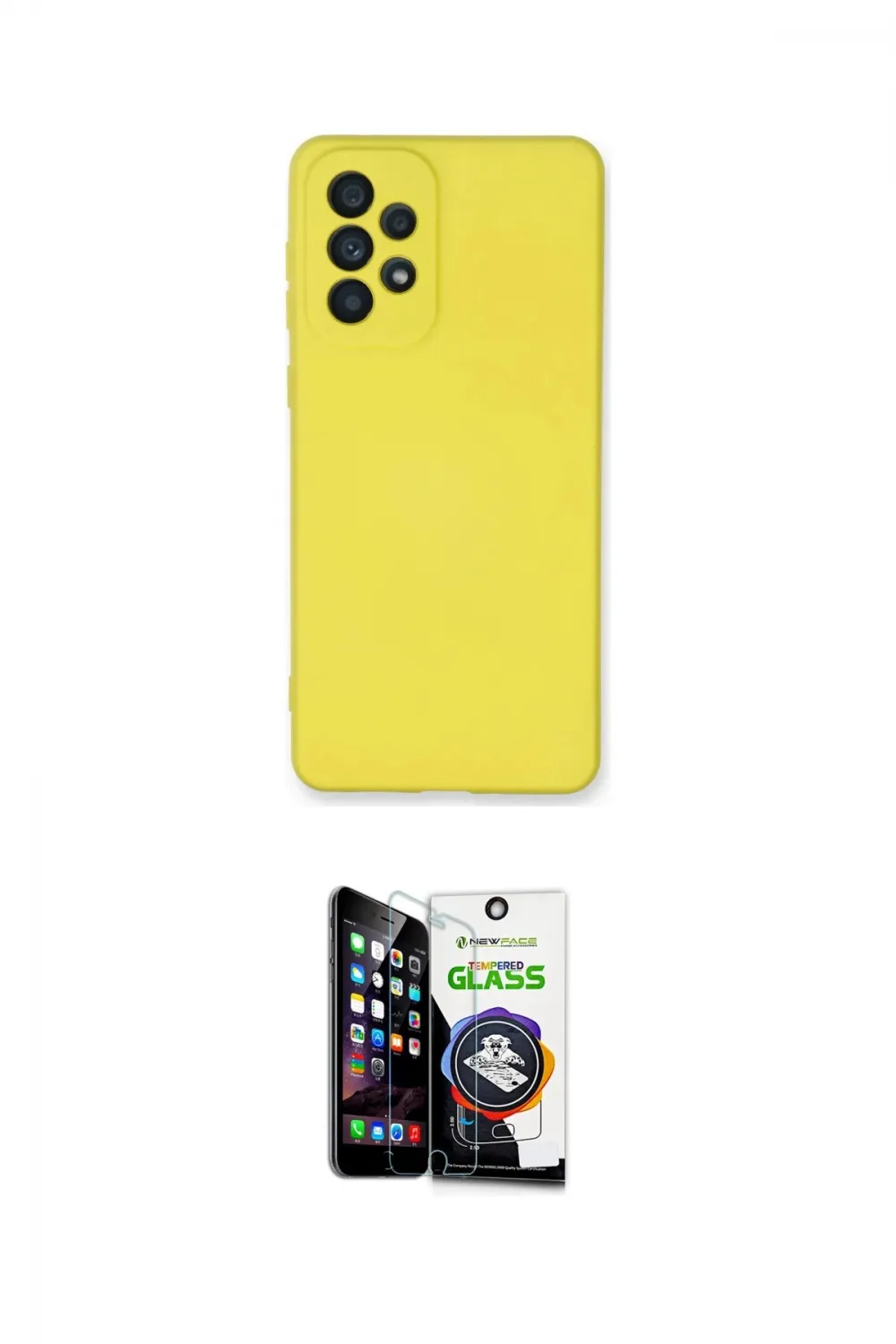 ieg™ Galaxy A33 5G Kılıf Ahenk Serisi - Şeffaf Temperli Cam Ekran Koruyucu