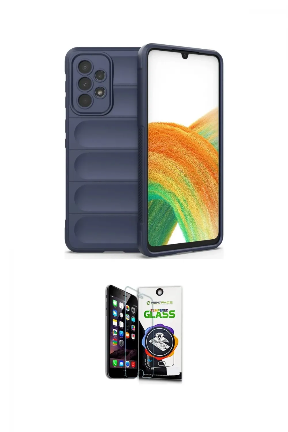 ieg™ Galaxy A33 5G Kılıf Atlas Koleksiyonu - Şeffaf Temperli Cam Ekran Koruyucu