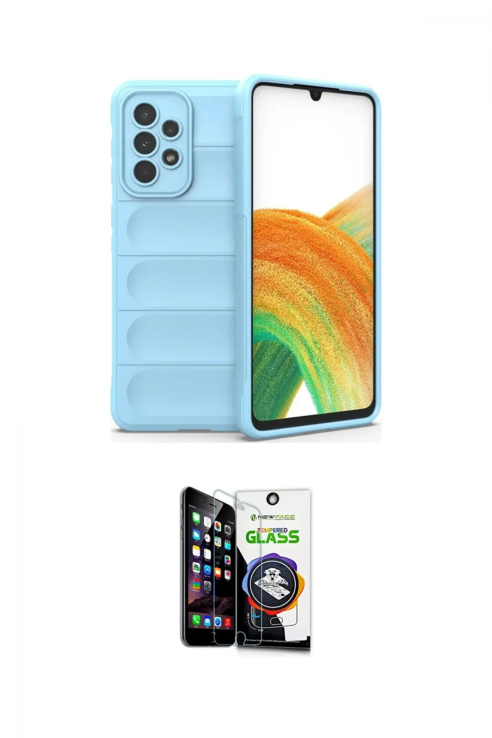 ieg™ Galaxy A33 5G Kılıf Atlas Koleksiyonu - Şeffaf Temperli Cam Ekran Koruyucu