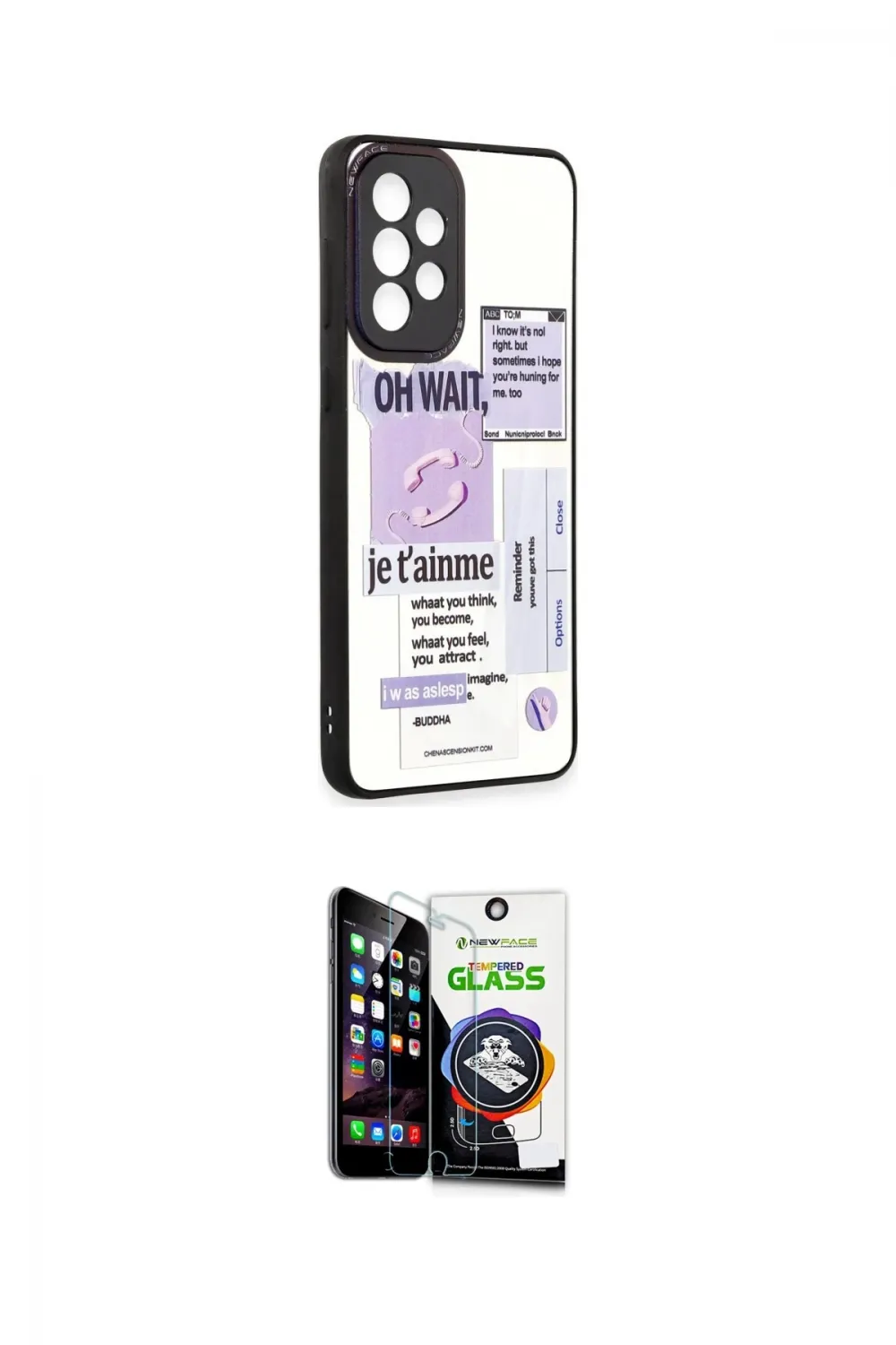 ieg™ Galaxy A33 5G Kılıf Odak Klasik Serisi - Şeffaf Temperli Cam Ekran Koruyucu