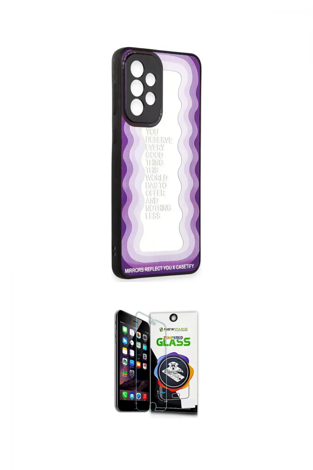 ieg™ Galaxy A33 5G Kılıf Odak Klasik Serisi - Şeffaf Temperli Cam Ekran Koruyucu