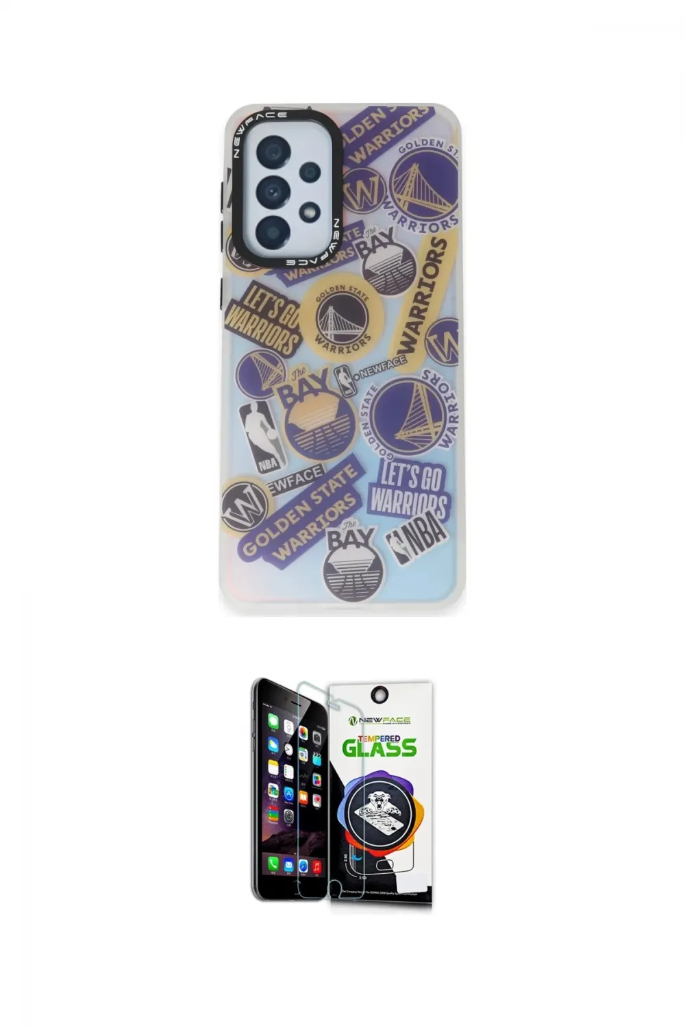 ieg™ Galaxy A33 5G Kılıf Siluet Çizgi Koleksiyonu - Şeffaf Temperli Cam Ekran Koruyucu