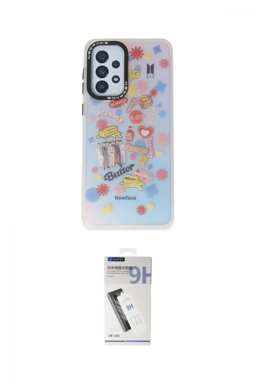 ieg™ Galaxy A33 5G Kılıf Siluet Çizgi Koleksiyonu - Şeffaf Uv Polymer Nano Ekran Koruyucu