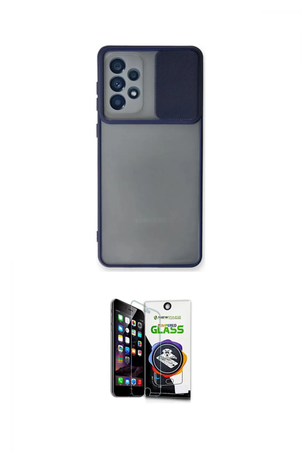 ieg™ Galaxy A33 5G Kılıf Vadi Çizgi - Şeffaf Temperli Cam Ekran Koruyucu