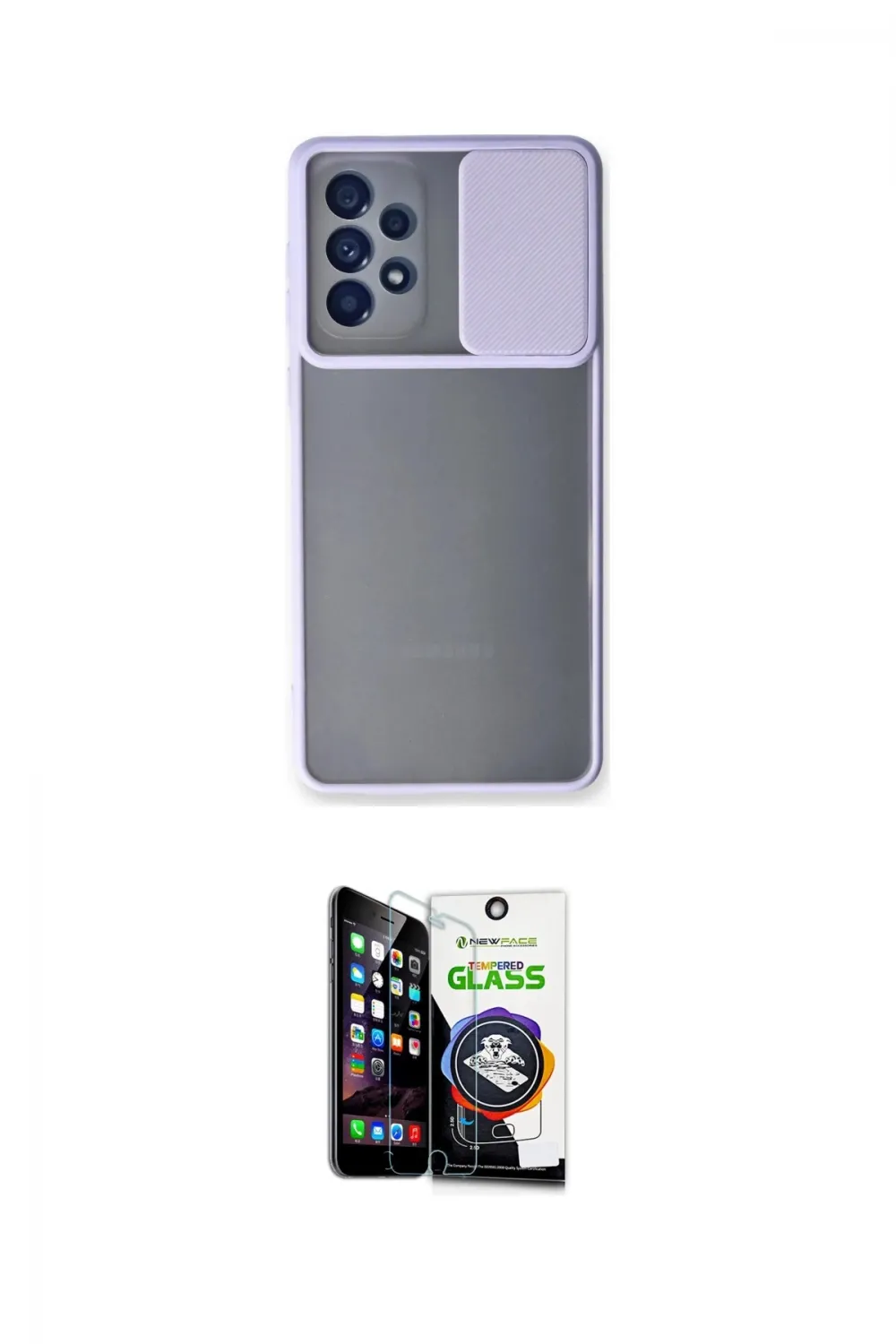 ieg™ Galaxy A33 5G Kılıf Vadi Çizgi - Şeffaf Temperli Cam Ekran Koruyucu