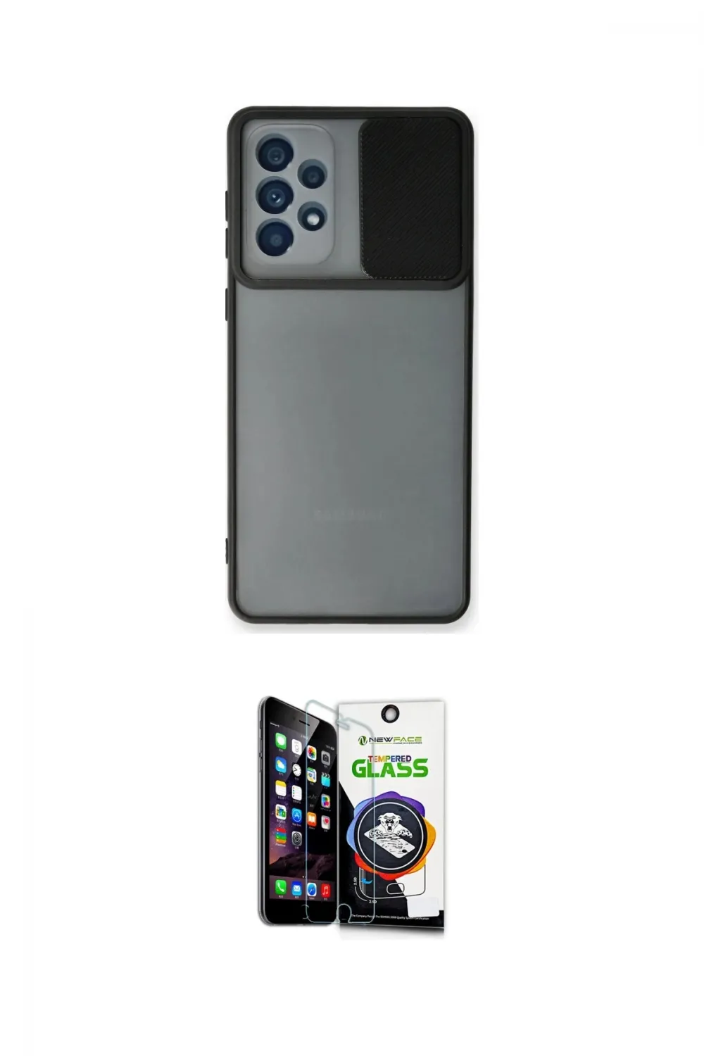 ieg™ Galaxy A33 5G Kılıf Vadi Çizgi - Şeffaf Temperli Cam Ekran Koruyucu