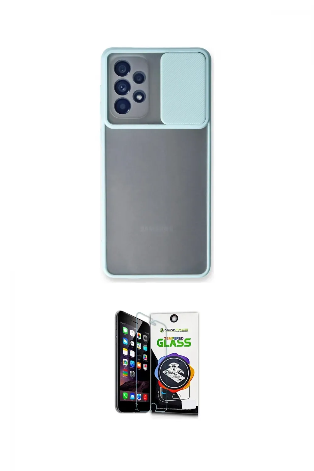 ieg™ Galaxy A33 5G Kılıf Vadi Çizgi - Şeffaf Temperli Cam Ekran Koruyucu