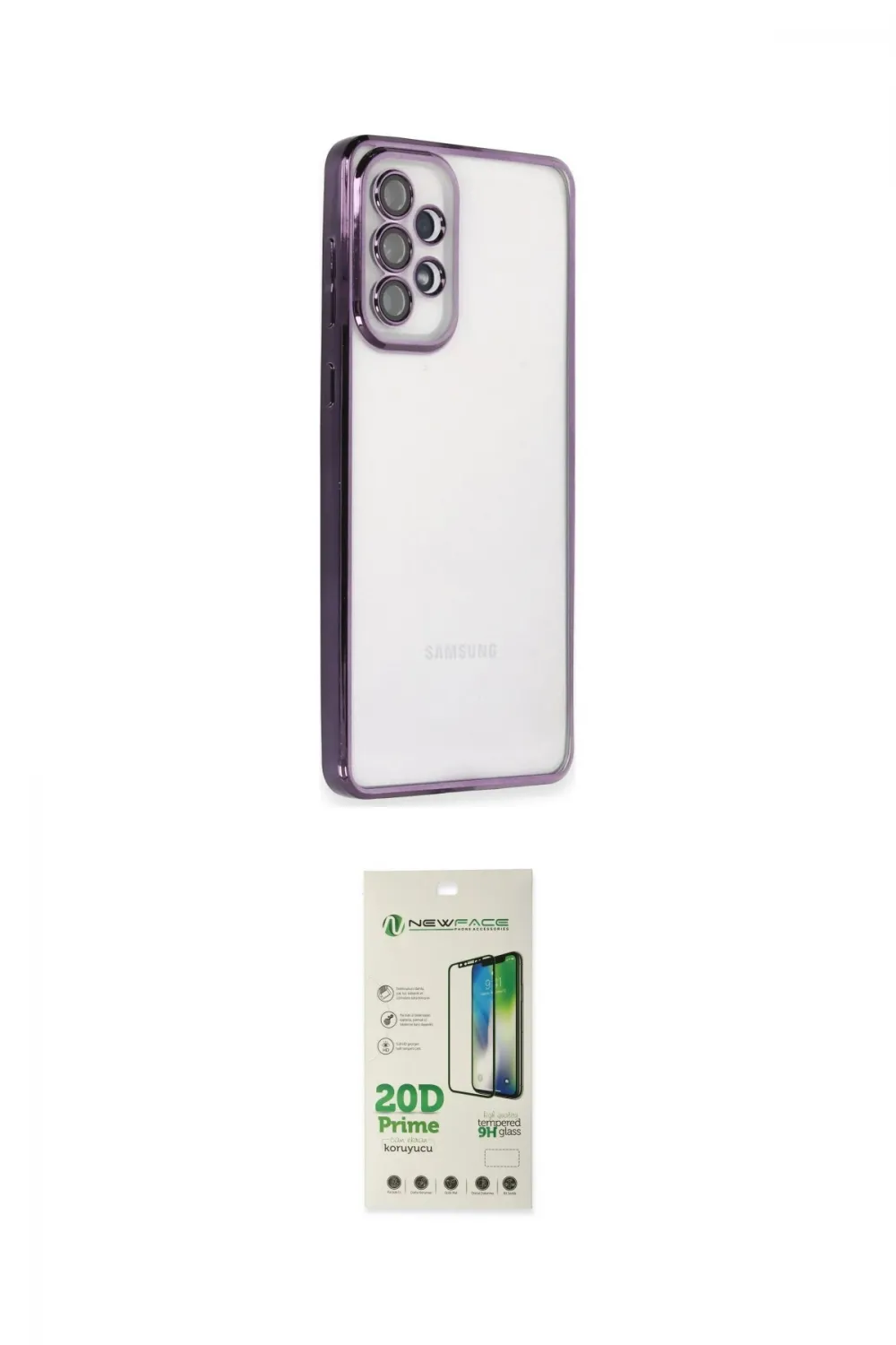 ieg™ Galaxy A33 5G Kılıf Vadi Minimal - Siyah 20D Premium Cam Ekran Koruyucu