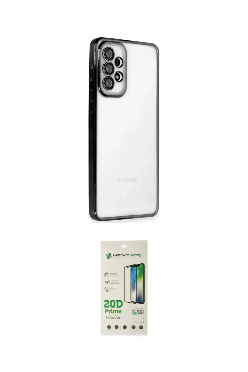 ieg™ Galaxy A33 5G Kılıf Vadi Minimal - Siyah 20D Premium Cam Ekran Koruyucu