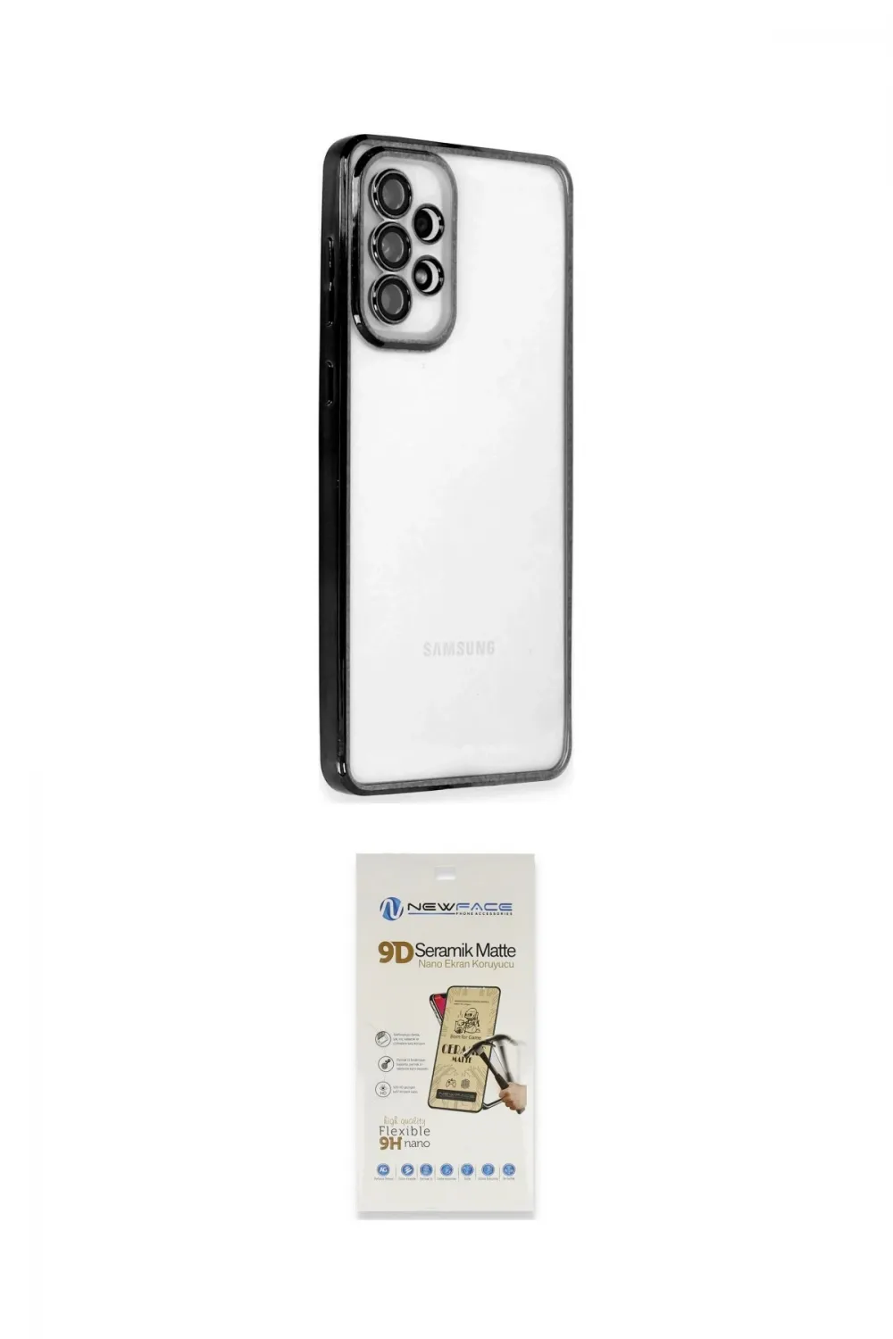 ieg™ Galaxy A33 5G Kılıf Vadi Minimal - Siyah Mat Seramik Nano Ekran Koruyucu